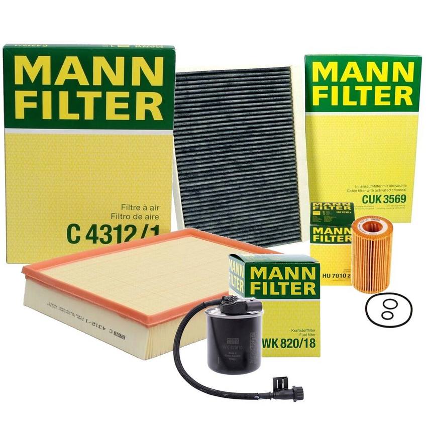 Mercedes Air / Cabin Air / Fuel / Engine Oil Filter Kit - MANN-FILTER 3725253KIT